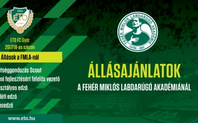 Állásajánlatok a Fehér Miklós Labdarúgó Akadémiánál