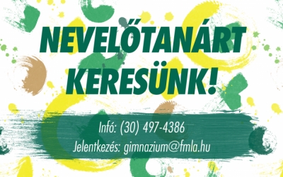 Álláshirdetés nevelőtanároknak