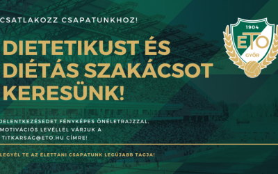 Dietetikust és diétás szakácsot keresünk!