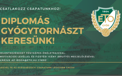 Diplomás gyógytornászt keresünk!