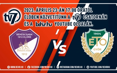 Élő: Békéscsaba 1912 Előre - ETO FC Győr 
