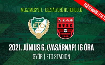 ÉLŐ: ETO Akadémia - Hidasnémeti VSC