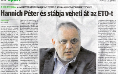 Hannich Péter és stábja veheti át az ETO-t