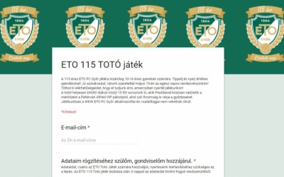 Jubileumi TOTÓ játék gyerekeknek
