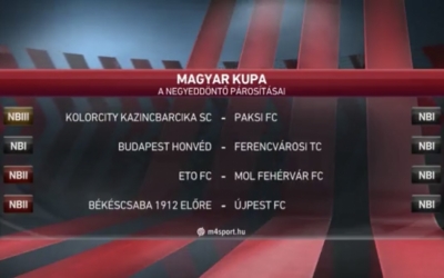 Magyar Kupa: ETO FC-MOL Fehérvár FC a negyeddöntőben 