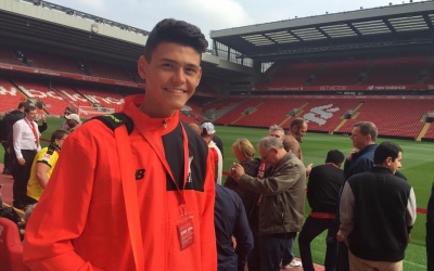 Onódi Ákos a Liverpoolnál járt