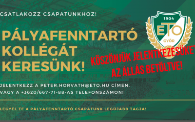 Pályafenntartó kollégát keresünk!