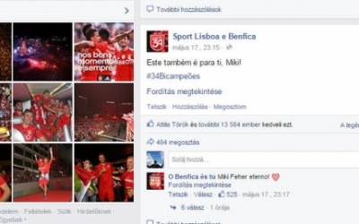Szép gesztus a Benficától