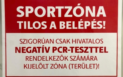 Szigorítások a létesítményben a koronavírus miatt