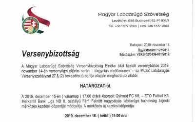 Új időpontban a Gyirmót-ETO meccs