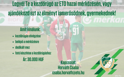 Várjuk kezdőrúgóink jelentkezését!